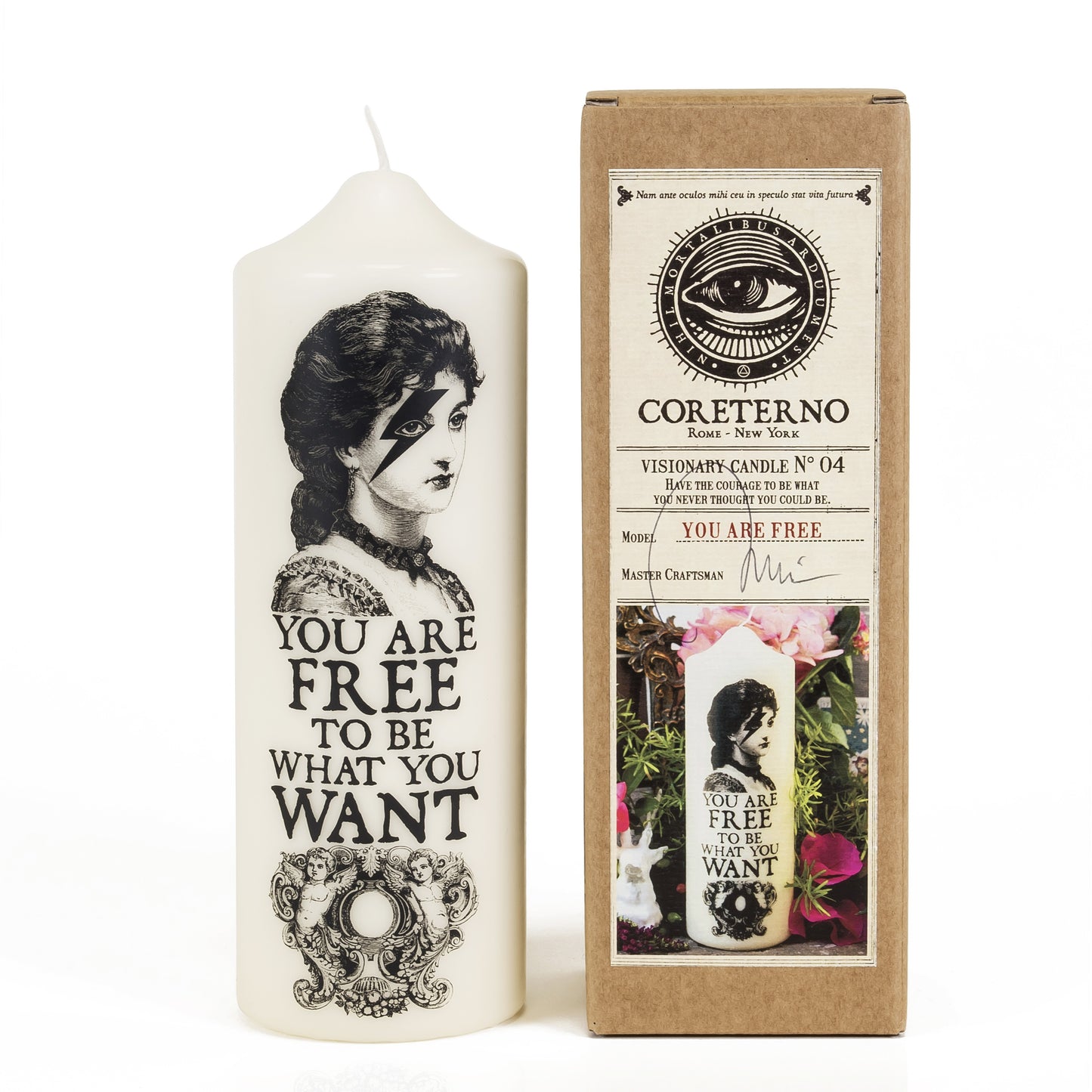 【CORETERNO】<br>ピラーキャンドル<br>YOU ARE FREE