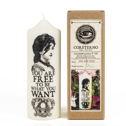 【CORETERNO】<br>ピラーキャンドル<br>YOU ARE FREE