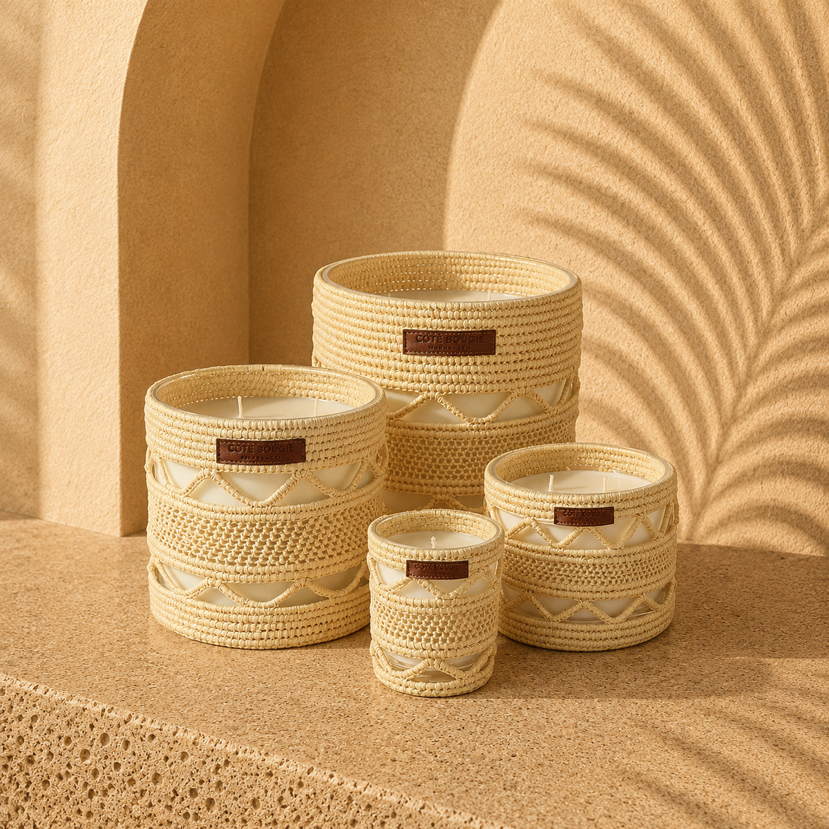 【Côté Bogie】<br>コテ ブジー ラフィアキャンドル <br>RAPHIA "DINA" S   CANDLE
