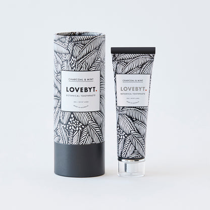 【限定PKG LOVEBYT】<br>ナチュラル 歯磨き粉 <br> チャコール&ミント