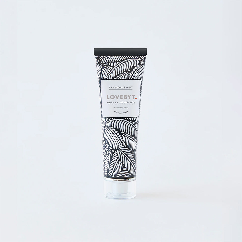 【限定PKG LOVEBYT】<br>ナチュラル 歯磨き粉 <br> チャコール&ミント