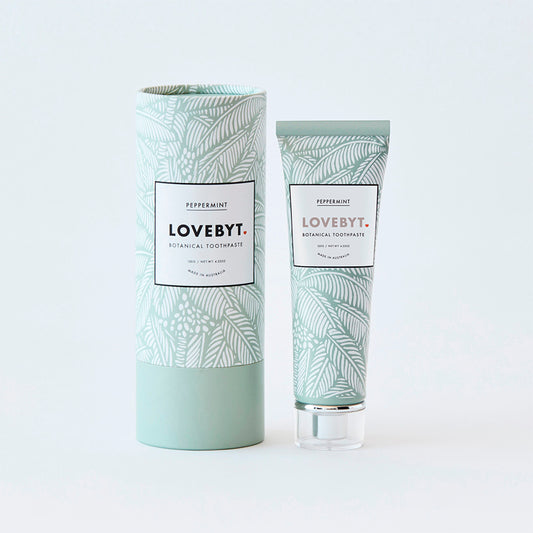 【限定PKG LOVEBYT】<br>ナチュラル 歯磨き粉 <br> ペパーミント