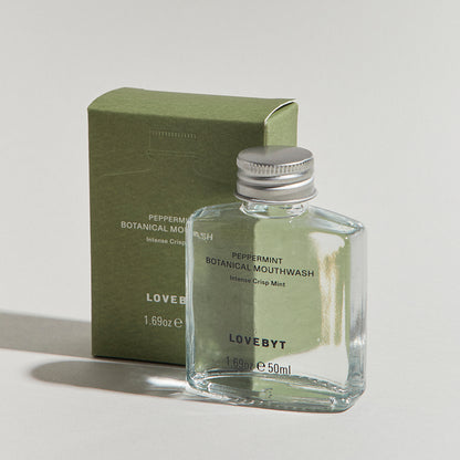 【LOVEBYT(ラブバイト)】<br>ナチュラル マウスウォッシュ ペパーミント 50ml <br> NEW！Coming Soon